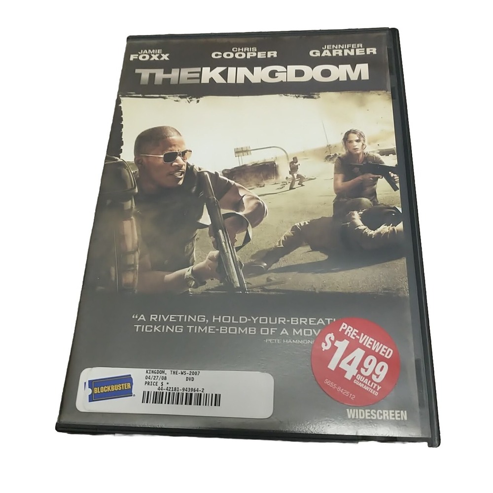 The Kingdom DVD 2007 Widescreen Action Jamie Foxx Jennifer Garner Blockbuster